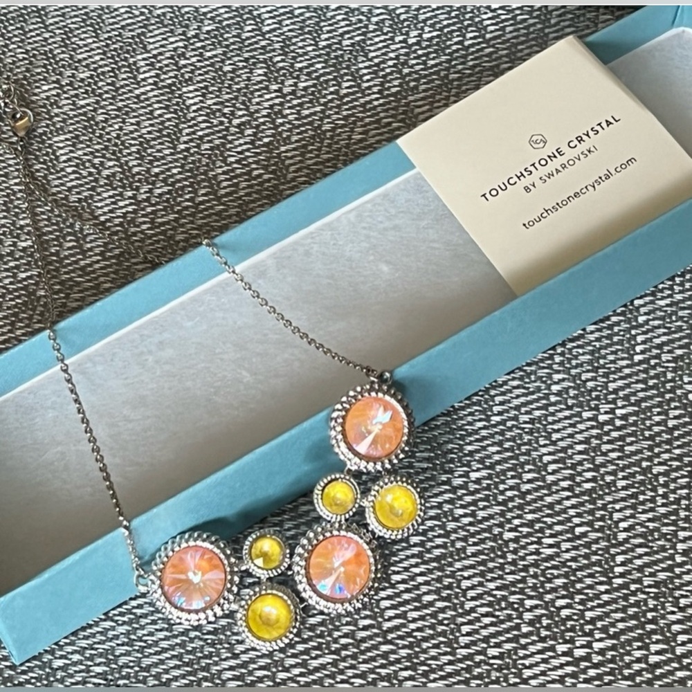 Touchstone Crystal by Swarovski, You’re A Peach Necklace, New in Box